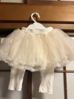 petit main アイボリー チュチュパンツ 80 美品 値下げ不可