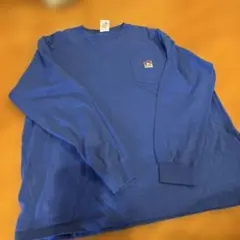 BEN DAVIS 長袖シャツ 青 ポケット付き