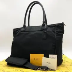 フェリージ トートバッグ 2way ショルダー ブラック ナイロンのサムネイル