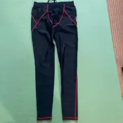 ストレッチフィット スパッツ インナータイツ S 黒/赤