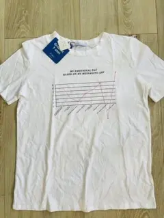 【新品・訳あり】ZARA ザラ グラフィック Tシャツ ホワイト Mサイズのサムネイル