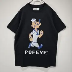 POPEYE　半袖　Tシャツ　M　ドット　ビッグプリント　ブラック　美品　古着のサムネイル
