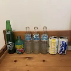 昭和レトロ 飲料 空き瓶 空き缶 6点セット
