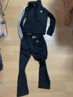 adidas 黒 ジャージセット