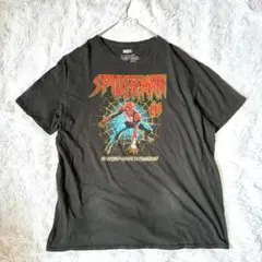 大きいサイズ◇2XL◇スパイダーマン マーベル プリント Tシャツ ゆる 半袖