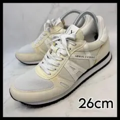 【定番】 ARMANI EXCHANGE スニーカー 26 白 AX ローカットのサムネイル