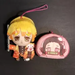 鬼滅の刃 我妻善逸＆ラスカルコラボ マスコット ＆ 禰豆子