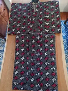 着物　花柄　黒地　美品※最終値下げ