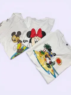 【3枚Set】ミッキー・ミニー プリント 半袖Tシャツ Mサイズ