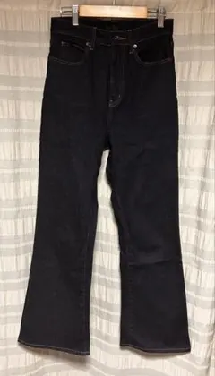 UNIQLOフレアデニム ダークブルー