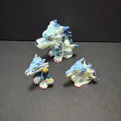 デジモン　ガルルモン指人形・ガルルモン・ウォーガルルモンミニフィギュア