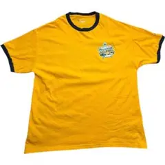 アメカジ チャンピオン ベースボールTシャツ XL ネイビー×黄
