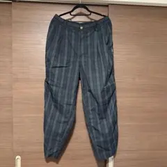夏向き Keboz ブラックウォッチ リップストップパンツ XL ストレッチ素材のサムネイル