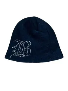 ネイビー ニット帽 ストーンロゴ 即購入⭕️