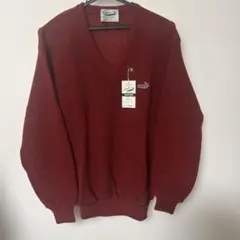 【Crocodile】 VネックニットMレッドゴルフウェア新品未使用タグ付