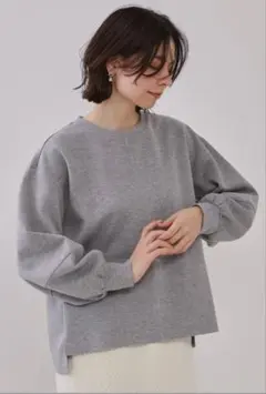 ボリュームスリーブトップス【洗濯機洗い可】