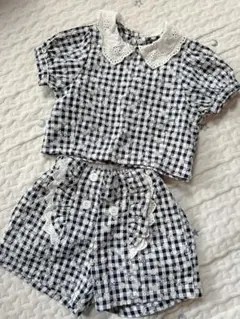 tete a tete チェックブラウスパンツセット