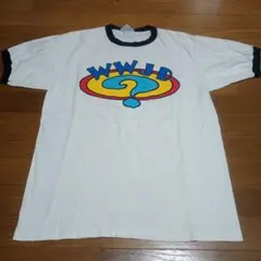 00s ゲームオーバー リンガーTシャツ L オフホワイト ネタT ○8140B 