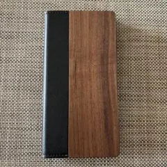 iPhone17ProMax用手帳型ケース ブラック・ウッド
