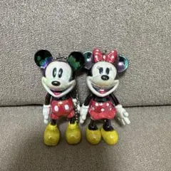 ミッキー ミニー メタリックキーホルダーセット