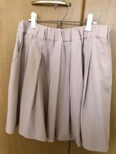 ピンク 膝上 プリーツスカート M