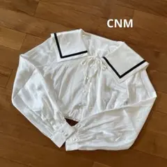 CNM セーラー襟 ホワイト 長袖ブラウス