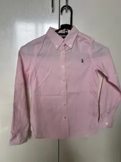 ポロ・ラルフローレン 長袖シャツ ピンク130 ボタンダウン　冠婚葬祭　発表会