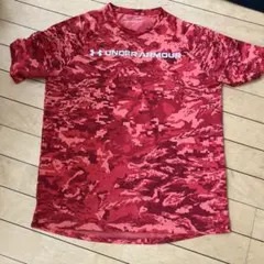 Under Armour HeatGear M レッド迷彩 Tシャツ