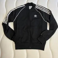 adidas アディダス トラックジャケット 黒 3ライン ジャージ