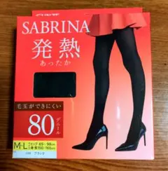 SABRINA 80デニール ブラックタイツ M-Lのサムネイル
