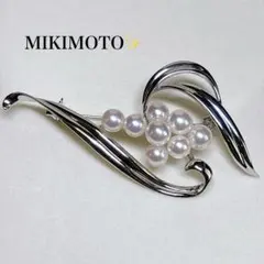皇室御用達 ミキモト アコヤ真珠 ベビーパール ブローチ リーフ - メルカリ