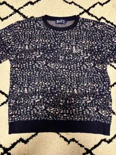 BoTT ネイビー ピンク ドット柄 セーター