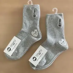 キッズ　ソックス　グレー　2点セット