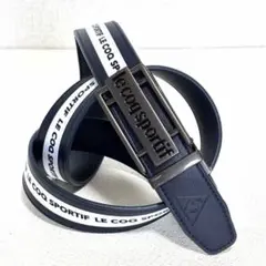 極美品 le coq sportif ロゴ ベルト ネイビー ゴルフ