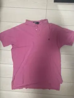 USA製 Ralph Lauren ポロシャツ ピンク ワンポイント 刺繍 古着