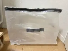 DAISO 衣類収納ケース 透明 ファスナー付き