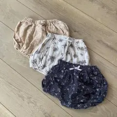 ベビー 女の子 ブルマ 70-80cm 3点セット