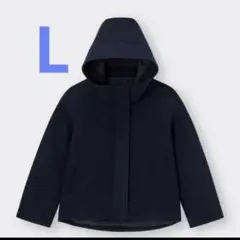 GU コージーメルトンショートフーディコート L
