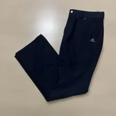 adidas ゴルフパンツ 紺 サイドポケット付き