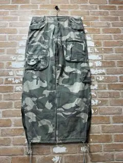00s カーゴパンツ 迷彩　y2k ミリタリー　軍パン　ミリタリーパンツ　古着