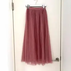salus チュールスカート ピンク ロング丈のサムネイル