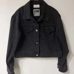 ブラックデニムジャケット サイズF