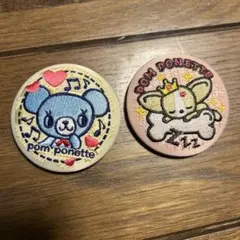 ナルミヤキャラクターズ　刺繍缶バッチビスケット　ポンポネット