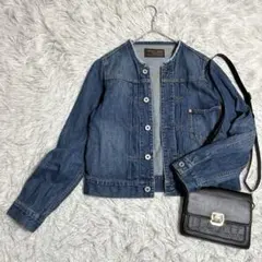 アーバンリサーチドアーズ ノーカラーデニムジャケット DOORS