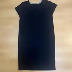 UNIQLO カシミヤ混チュニック　フレンチスリーブL ブラック