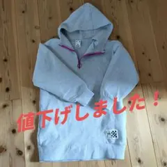 X-girl ハーフジップスウェットフードドレス アッシュ