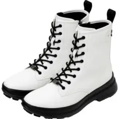 LE COQ SPORTIFホワイト ブーツ サイドジッパー付き 23cm