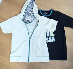 QuasH フード付きパーカーとTシャツセット