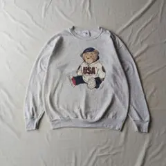 古着　delta　スウェット　ベア　パロディ　ブートレグ　90s　アメリカ製