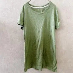 ソノマ Tシャツ クルーネック 半袖 杢 M 緑 綿 自然 キャンプ ナチュラルのサムネイル